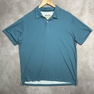 Ash & Erie Men's L Blue Performance Stretch Casual Short Sleeve Polo Shirt